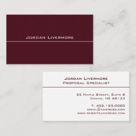 Tarjeta De Visita Profesional, sencillo, básico, marrón y blanco mod