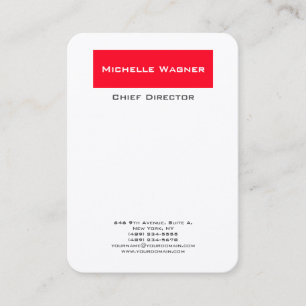 Tarjeta De Visita Profesional Sencillo Minimalista Elegante Rojo Bla