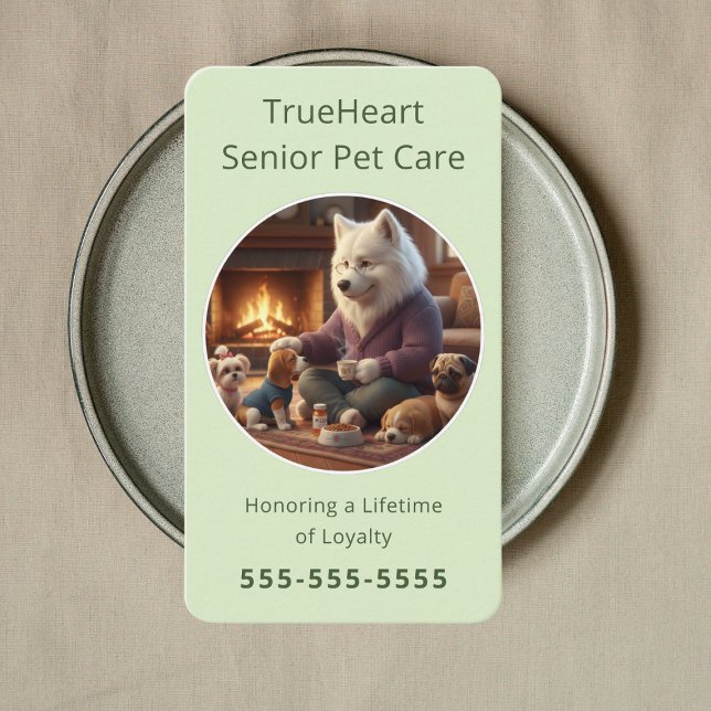 Tarjeta De Visita Profesional Senior Dog Sitter Dog Physical Therapy (Subido por el creador)
