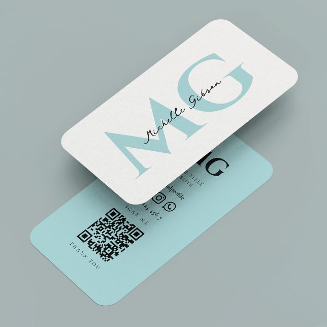Tarjeta De Visita Profesional Simple Aqua Blue Minimal Moderno (Professional Simple Aqua Blue Minimal Modern Business Card
)