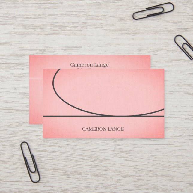 Tarjeta De Visita Profesional Simple Art, Red Modern Business Card (Anverso/Reverso In Situ)