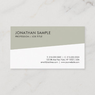 Tarjeta De Visita Profesional simple de moda moderno elegante de la