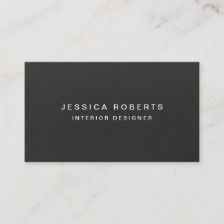 Tarjeta De Visita Profesional simple de textura negra