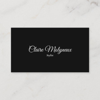 Tarjeta De Visita Profesional simple en blanco y negro