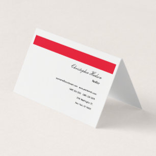 Tarjeta De Visita Profesional Simple Inmobiliaria Blanco Rojo