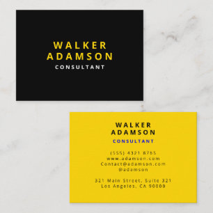 Tarjeta De Visita Profesional Simple Luxury Gold & Black