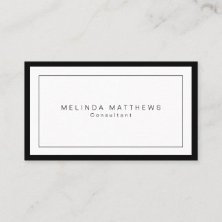 Tarjeta De Visita Profesional simple moderno elegante de lujo negro