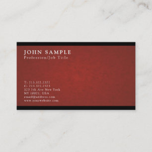 Tarjeta De Visita Profesional Simple Vintage Elegante Lujo