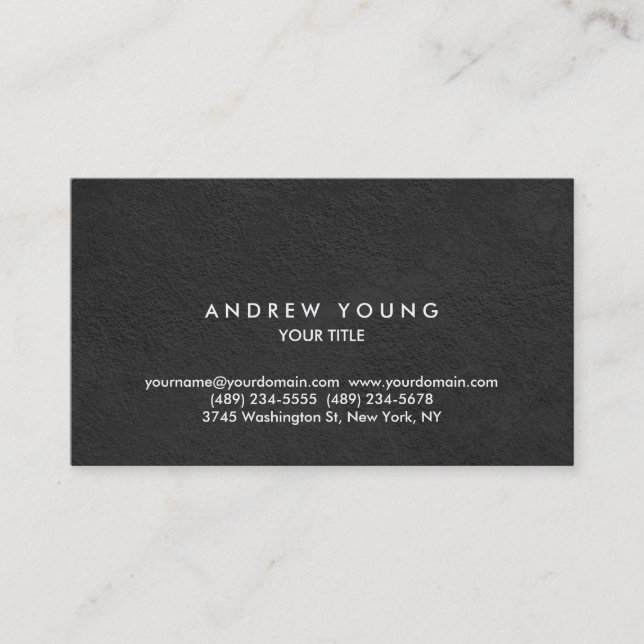 Tarjeta De Visita Profesional simple y llano (Anverso)