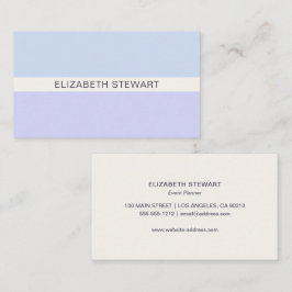 Tarjeta De Visita Profesional simple y moderno en azul claro y lavan
