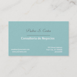 Tarjeta De Visita Profesional suave/azul de la empresa del consultor