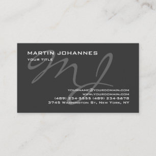 Tarjeta de visita profesional única caligráfica
