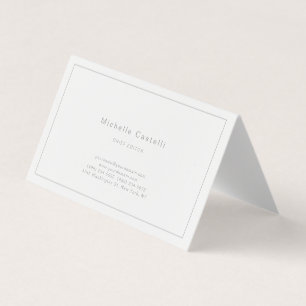 Tarjeta De Visita Profesional Único Clásico Negro Blanco