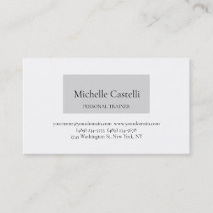 Tarjeta De Visita Profesional Único Minimalista Plano