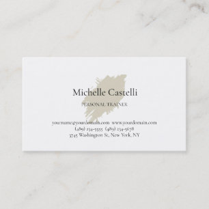 Tarjeta De Visita Profesional Único Minimalista Plano