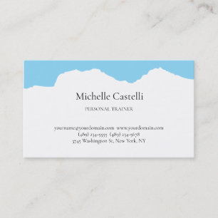 Tarjeta De Visita Profesional Único Minimalista Plano