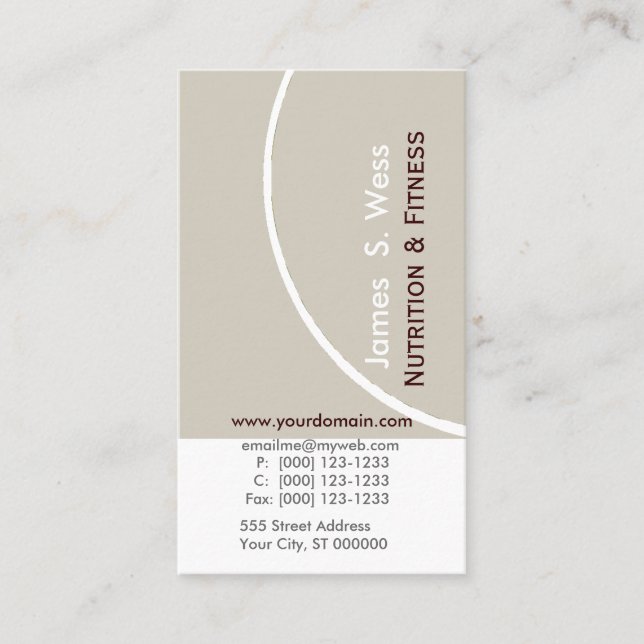 Tarjeta De Visita Profesional único moderno simple abstracto pálido (Anverso)