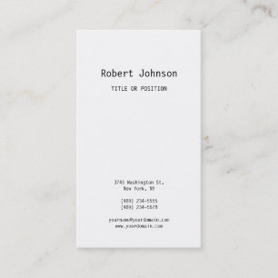Tarjeta De Visita Profesional único simple llano moderno minimalista