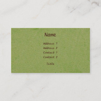 Tarjeta de visita profesional verde