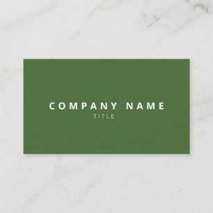 Tarjeta de visita profesional verde bosque minimal