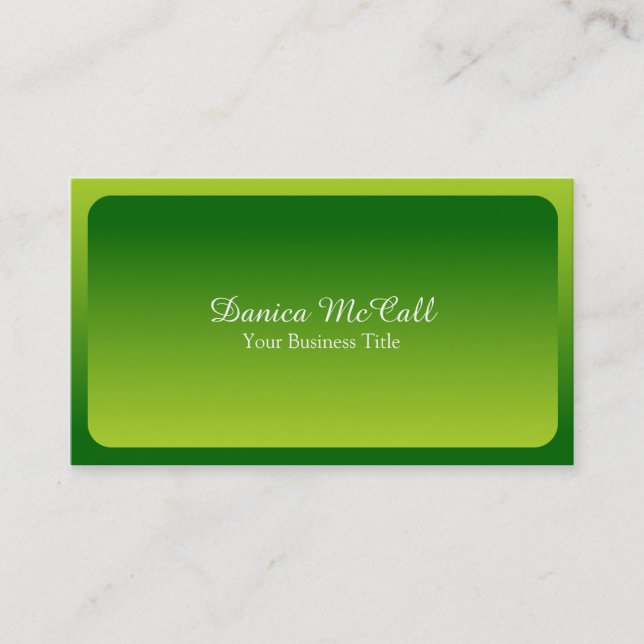 Tarjeta De Visita Profesional verde claro fresco de Hombre (Anverso)