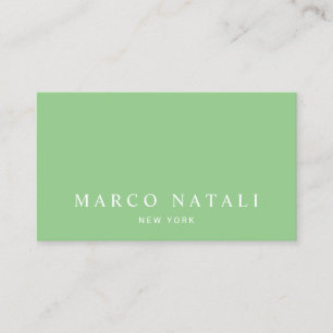 Tarjeta De Visita Profesional verde claro simple y elegante