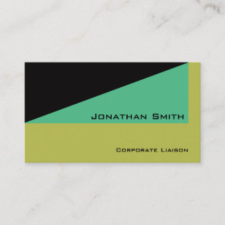 Tarjeta de visita profesional verde simple Minimal