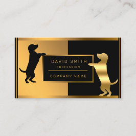 Tarjeta De Visita Profesional Veterinario de Perro de Lujo Añade Tu