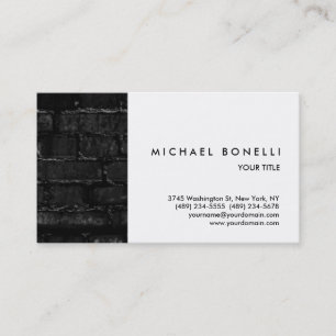 Tarjeta de visita profesional Wall Brick White