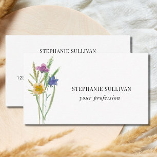 Tarjeta de visita profesional Wildflower