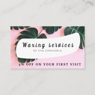 Tarjeta De Visita Profesional y Moda para el Waxing Brasilero y Corp
