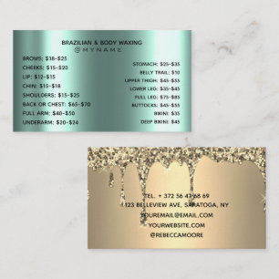 Tarjeta De Visita Profesional y Moda para el Waxing Brasilero y Corp