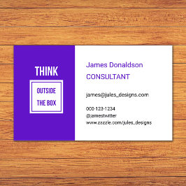 Tarjeta De Visita Profesional y moderno consultor morado