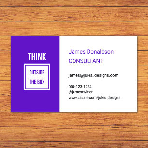 Tarjeta De Visita Profesional y moderno consultor morado