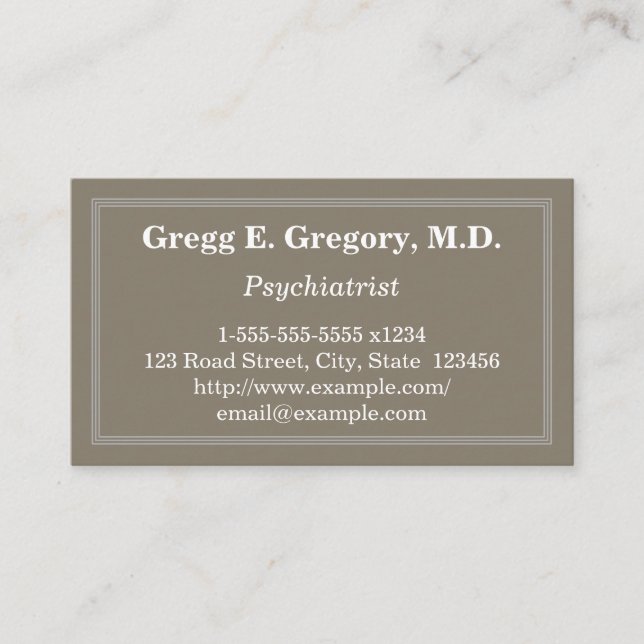 Tarjeta de visita profesional y simple del (Anverso)