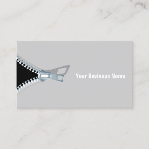 Tarjeta De Visita Profesional Zippered gris creativo