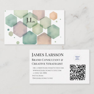 Tarjeta De Visita Profesionales creativos geométricos de Pastel mini