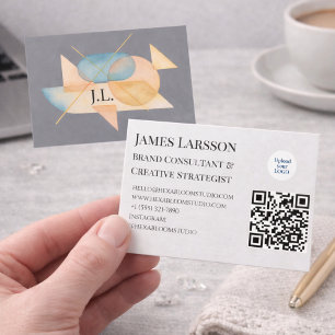 Tarjeta De Visita Profesionales Creativos Geométricos Minimalistas P