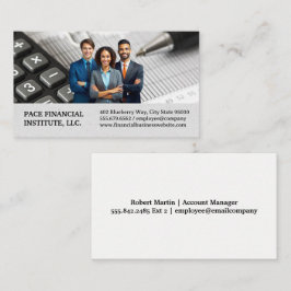 Tarjeta De Visita Profesionales de negocios | Material financiero