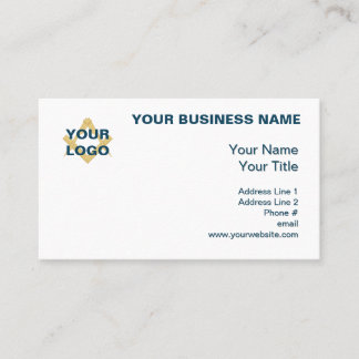 Tarjeta De Visita Profesionales Minimalistas simples en azul y blanc