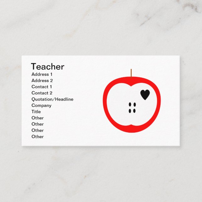 Tarjeta De Visita Profesor (Anverso)