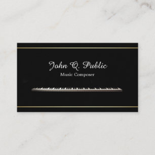 Tarjeta De Visita Profesor Compositor de Piano de Música Profesional