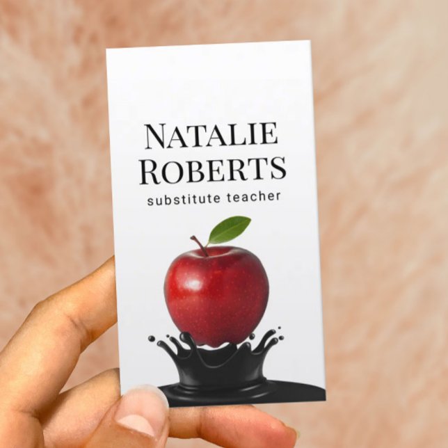 Tarjeta De Visita Profesor creativo Apple Splash Profesional (Subido por el creador)