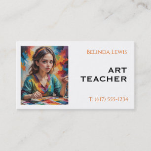 Tarjeta De Visita Profesor de arte Sepia