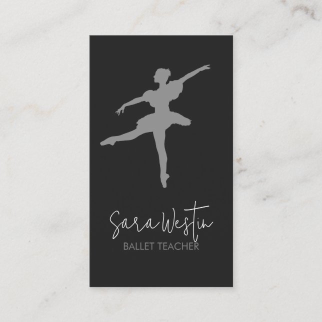 Tarjeta De Visita Profesor de ballet Baile (Anverso)