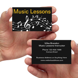 Tarjeta De Visita Profesor de clases de lecciones de música