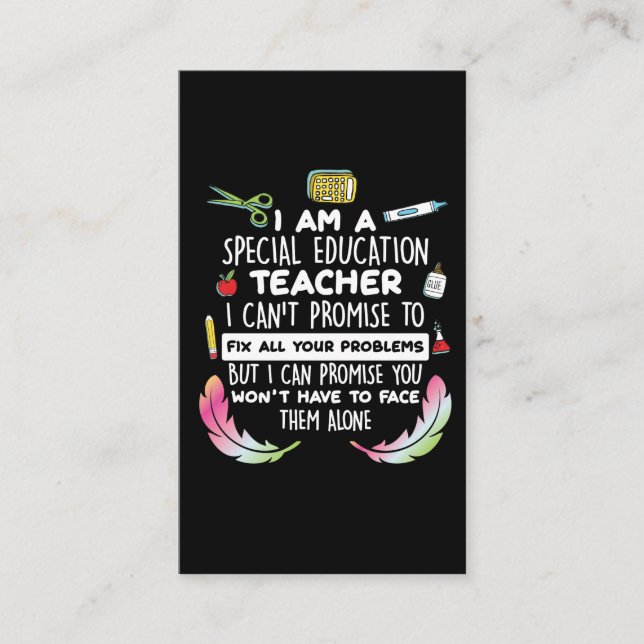 Tarjeta De Visita Profesor de Educación Especial Concienciación Auti (Anverso)