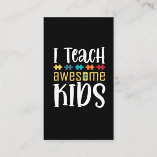 Tarjeta De Visita Profesor de educación especial rompe conciencia de