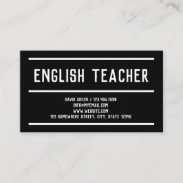 Tarjeta De Visita Profesor de ESL Tutor
