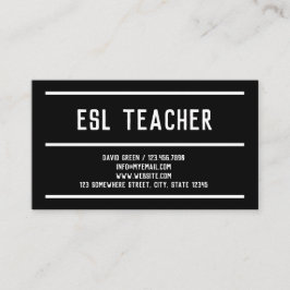 Tarjeta De Visita Profesor de ESL Tutor